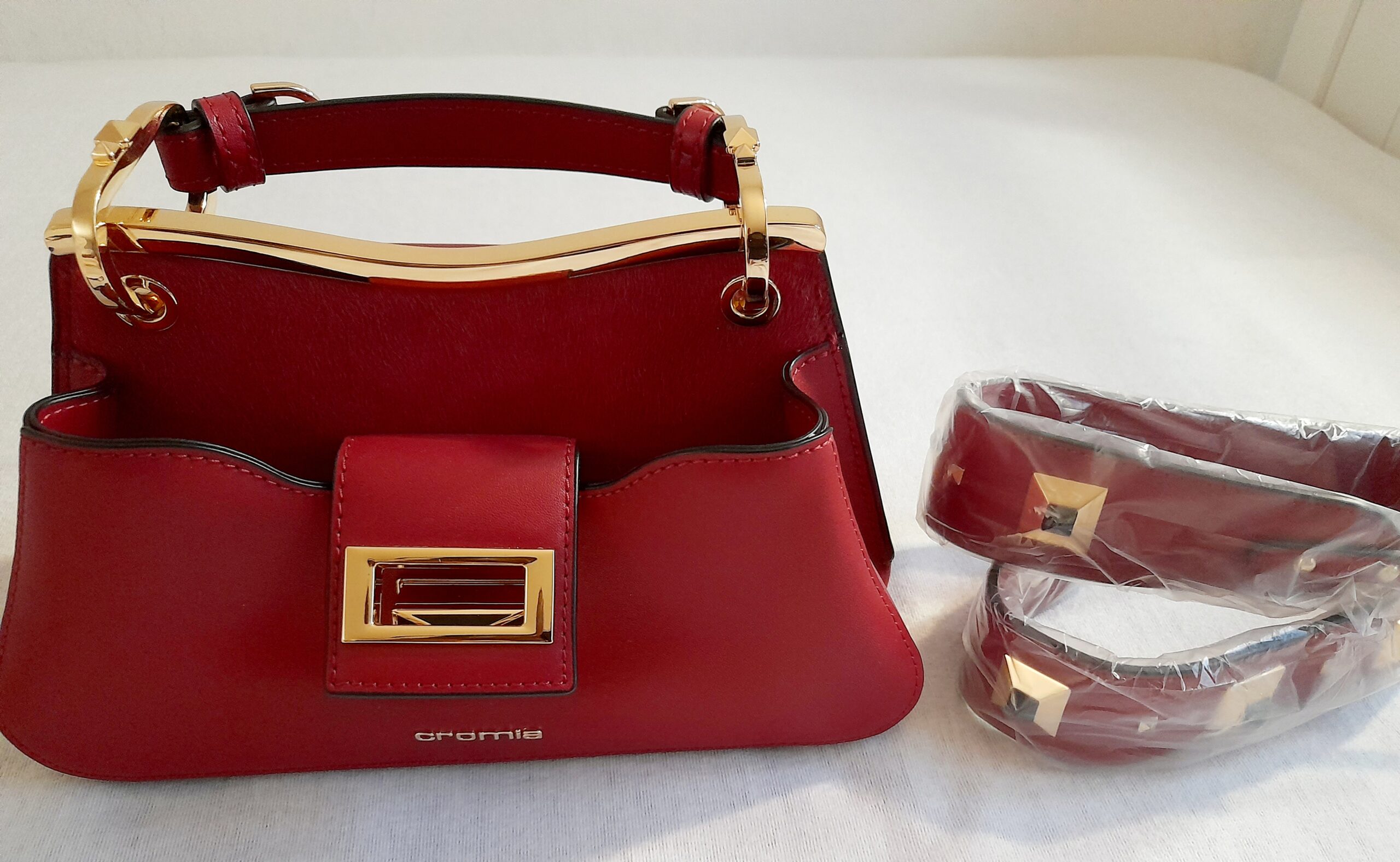 CROMIA sac à main GLOSSY en cuir de veau véritable Lp Store